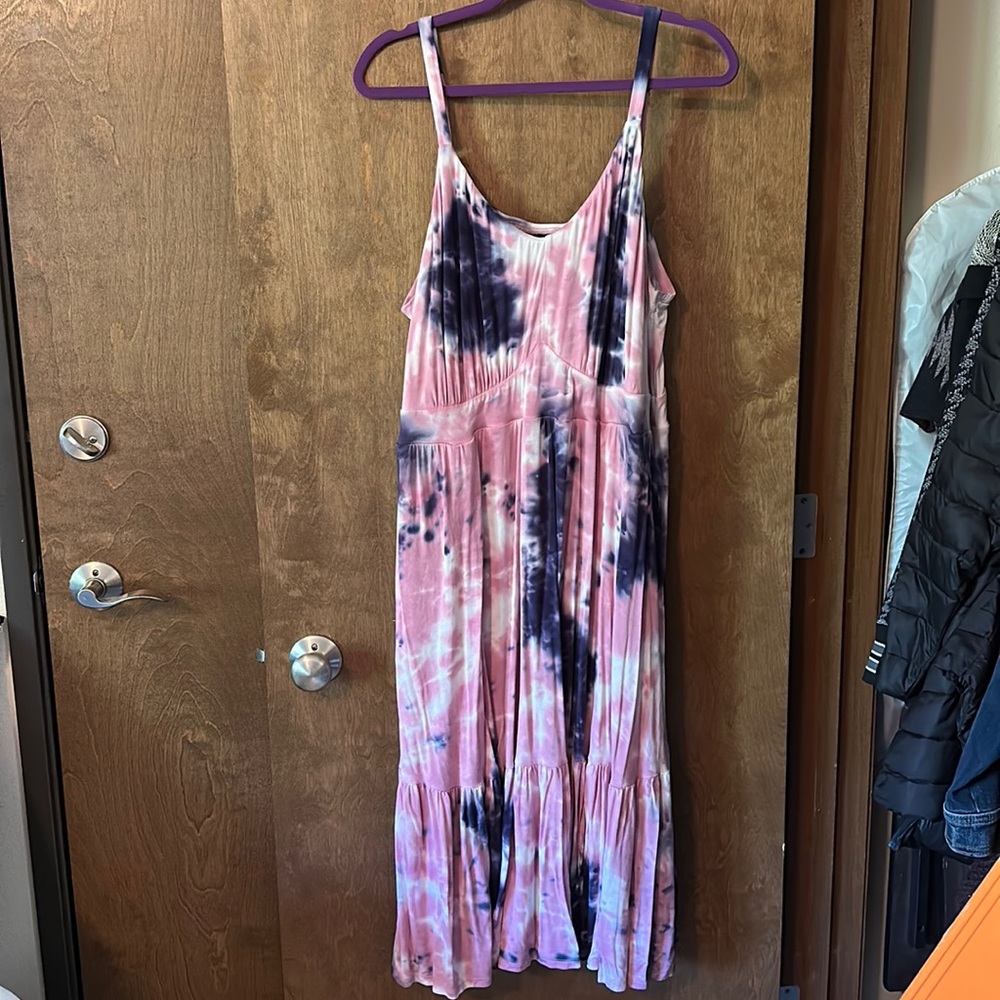 Torrid dress. Pink and purple tie-dye. Size 4.